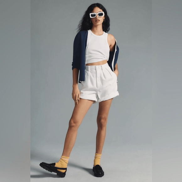 Citizens of Humanity Maritzy Pleated Shorts 32 Tulip NEW